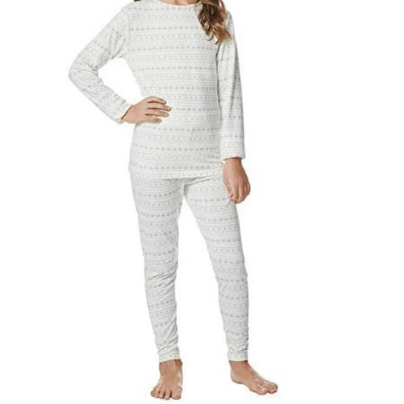 32 Deg Heat Kids Long Sleeve Crew Neck and Legging Set in Diamond Snow sz Large - Picture 1 of 8